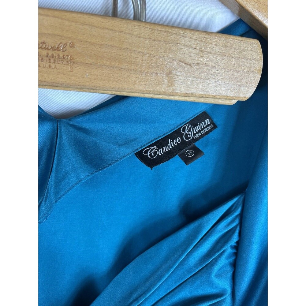 Trashy Diva Candice Gwinn Honey Dress Dragonfly Teal Blue Rockabilly Pinup 16 - Picture 3 of 5